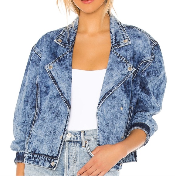 super down Denim Moto Jacket - Picture 2 of 8